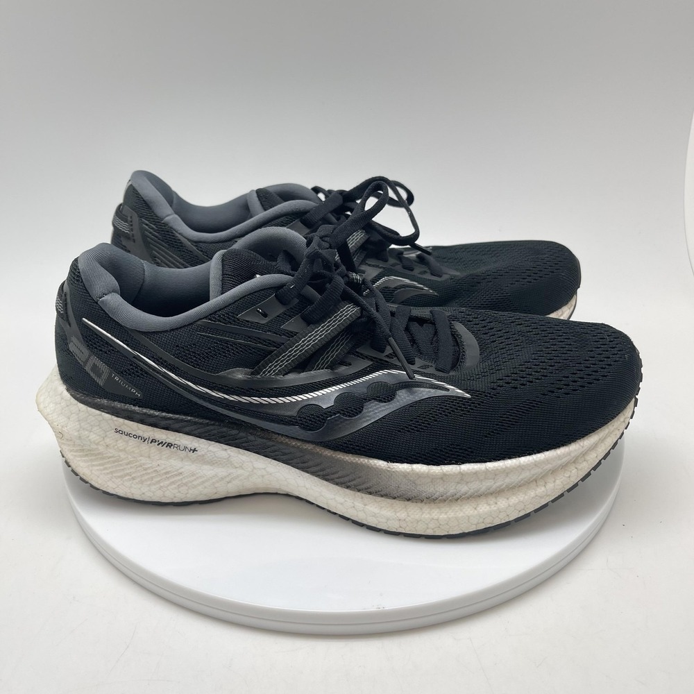 Saucony Triumph 20 Shoes Womens‎ Size 8.5 Black Running Gym Sneakers S10759-10
